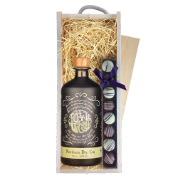 Buy Poetic License Northern Dry Gin 70cl & Truffles, Wooden Box
