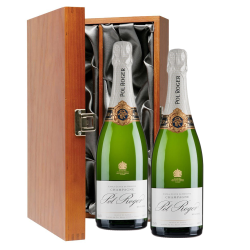 Buy Pol Roger Brut Reserve 75cl Twin Luxury Gift Boxed Champagne (2x75cl)