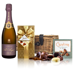 Buy Pol Roger Rose 2018 Vintage Champagne 75cl And Chocolates Hamper