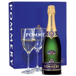 Buy Pommery Apanage Brut Champagne Gift Pack With 2 Flutes 75cl