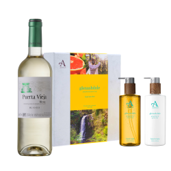 Buy Puerta Vieja Rioja Blanco 75cl White Wine with Arran Glenashdale Hand Care Gift Set
