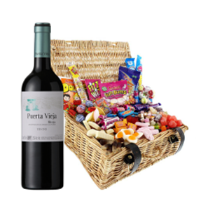 Buy Puerta Vieja Rioja Tinto 75cl Red Wine And Retro Sweet Hamper