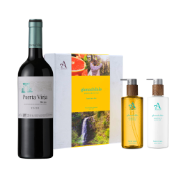 Buy Puerta Vieja Rioja Tinto 75cl Red Wine with Arran Glenashdale Hand Care Gift Set