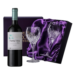 Buy Puerta Vieja Rioja Tinto, With Royal Scot Wine Glasses
