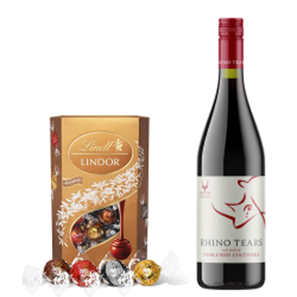 Buy Rhino Tears Noble Read Cultivars 75cl Red Wine With Lindt Lindor Assorted Truffles 200g