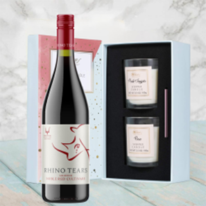 Buy Rhino Tears Noble Read Cultivars 75cl Red Wine With Love Body & Earth 2 Scented Candle Gift Box