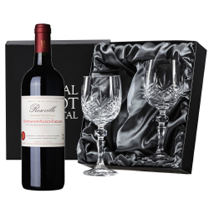 Buy Roseville Bordeaux St Emilion 75cl Red Wine, With Royal Scot Wine Glasses