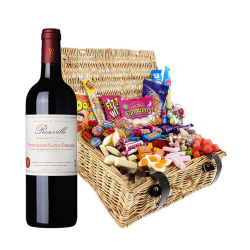 Buy Roseville Bordeaux St Emilion And Retro Sweet Hamper