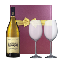Buy Rupert & Rothschild Baroness Nadine Chardonnay 75cl White Wine And Bohemia Glasses In A Gift Box