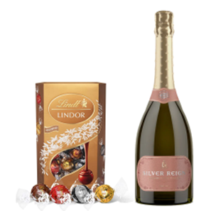 Buy Silver Reign Rose English Sparkling 75cl With Lindt Lindor Assorted Truffles 200g
