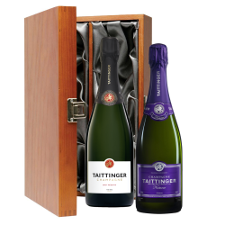 Buy Taittinger Brut and Nocturne Sec Twin Luxury Gift Boxed Champagne (2x75cl)