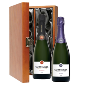 Buy Taittinger Brut and Nocturne Sec Twin Luxury Gift Boxed Champagne (2x75cl)