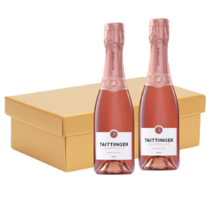 Buy Taittinger Brut Prestige Rose Champagne 37.5cl Twin Postal Box