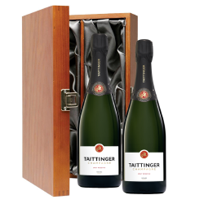 Buy Taittinger Brut Reserve 75cl Twin Luxury Gift Boxed Champagne (2x75cl)