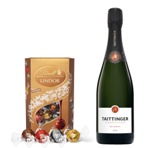 Buy Taittinger Brut Reserve 75cl With Lindt Lindor Assorted Truffles 200g