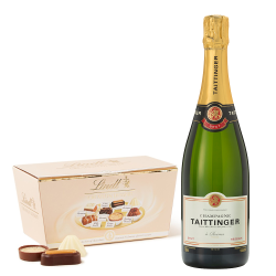 Buy & Send Taittinger Brut Reserve 75cl With Selection Of Milk, White And Dark Belgian Chocolates 460g