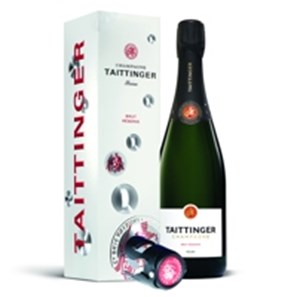 Buy Taittinger Brut 75cl Champagne & Bottle Stopper Gift Box Set