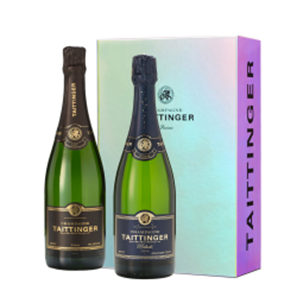 Buy Taittinger Brut Vintage and Prelude Grand Crus in Branded Two Tone Gift Box