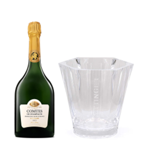 Buy Taittinger Comtes de Grand Crus Champagne 2013 75cl And Branded Ice Bucket Set