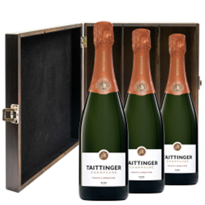 Buy Taittinger Les Folies de la Marquetterie 75cl Trio Elm Wood Gift Boxed
