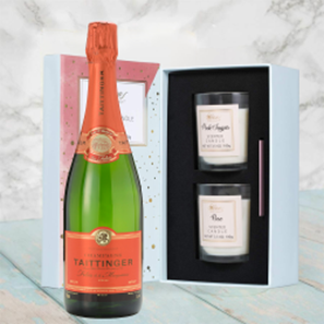 Buy Taittinger Les Folies de la Marquetterie 75cl With Love Body & Earth 2 Scented Candle Gift Box