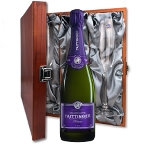 Buy Taittinger Nocturne Champagne 75cl And Flutes In Luxury Presentation Box