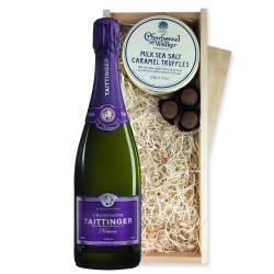 Buy Taittinger Nocturne Champagne 75cl And Milk Sea Salt Charbonnel Chocolates Box