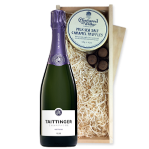 Buy Taittinger Nocturne Champagne 75cl And Milk Sea Salt Charbonnel Chocolates Box