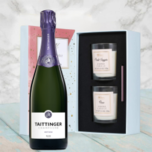 Buy Taittinger Nocturne Champagne 75cl With Love Body & Earth 2 Scented Candle Gift Box