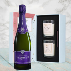 Buy Taittinger Nocturne Champagne 75cl With Love Body & Earth 2 Scented Candle Gift Box