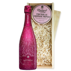 Buy Taittinger Nocturne Rose City Lights Edition And Pink Marc de Charbonnel Chocolates Box