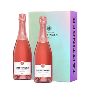 Buy Taittinger Prestige Rose NV Champagne 75cl in Branded Two Tone Gift Box