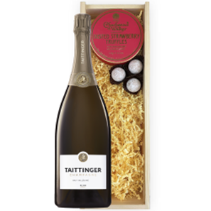 Buy Taittinger Vintage Magnum 150cl Champagne And Strawberry Charbonnel Truffles Magnum Box