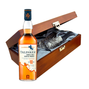 Buy Talisker 10 Year Old Single Malt Whisky 70cl In Luxury Box With Royal Scot Glass