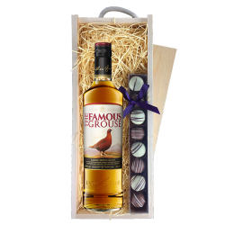 Buy The Famous Grouse 70cl & Truffles, Wooden Box