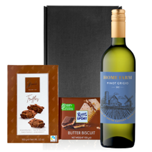 Buy The Home Farm Pinot Grigio 75cl White Wine And Chocolates Gift Box