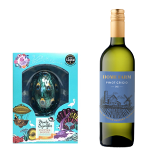 Buy The Home Farm Pinot Grigio 75cl White Wine And Monty Bojangles Milk Chocolate Egg 175g