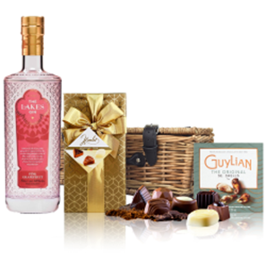 Buy The Lakes Pink Grapefruit Gin 70cl And Chocolates Hamper