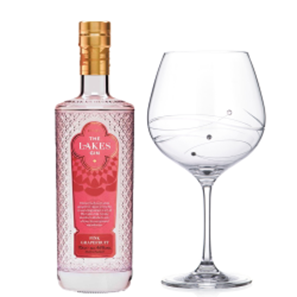 Buy The Lakes Pink Grapefruit Gin 70cl And Single Gin and Tonic Spiral Copa Glass