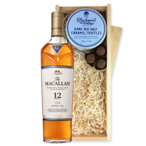 Buy The Macallan Double Cask 12 YO Whisky And Dark Sea Salt Charbonnel Chocolates Box