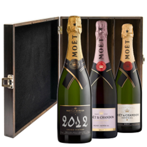 Buy The Moet & Chandon Collection Trio Luxury Gift Boxed Champagne