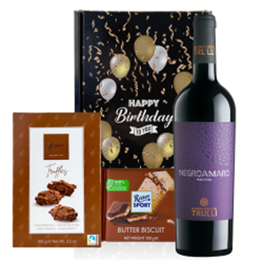 Buy Trulli Negroamaro IGP Salento 70cl Red Wine And Chocolates Happy Birthday Gift Box