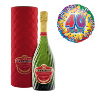 Buy Tsarine Cuvee Premium Brut Champagne and a 40th Birthday Balloon