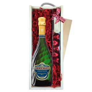 Buy Tsarine Millesime 2008 Brut Champagne 75cl & Chocolate Praline Hearts, Wooden Box