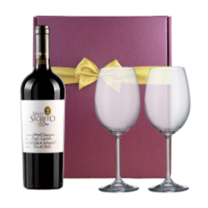 Buy Valle Secreto First Edition Cabernet Sauvignon 75cl Red Wine And Bohemia Glasses In A Gift Box