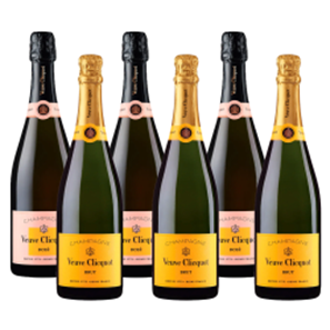 Buy Veuve Clicquot Brut and Veuve Clicquot Rose (6x75cl) Case