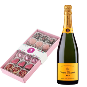 Buy Veuve Clicquot Brut Yellow Label Champagne 75cl and Assorted Box Of Celebration Chocolates 235g