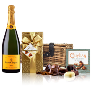 Buy Veuve Clicquot Brut Yellow Label Champagne 75cl And Chocolates Hamper