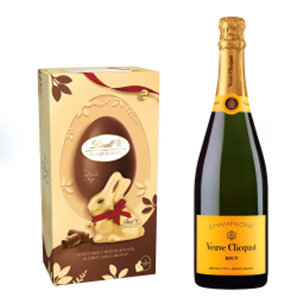 Buy Veuve Clicquot Brut Yellow Label Champagne 75cl and Lindt Easter Egg 195g