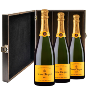 Buy Veuve Clicquot Brut Yellow Label Champagne 75cl Trio Luxury Gift Boxed Champagne